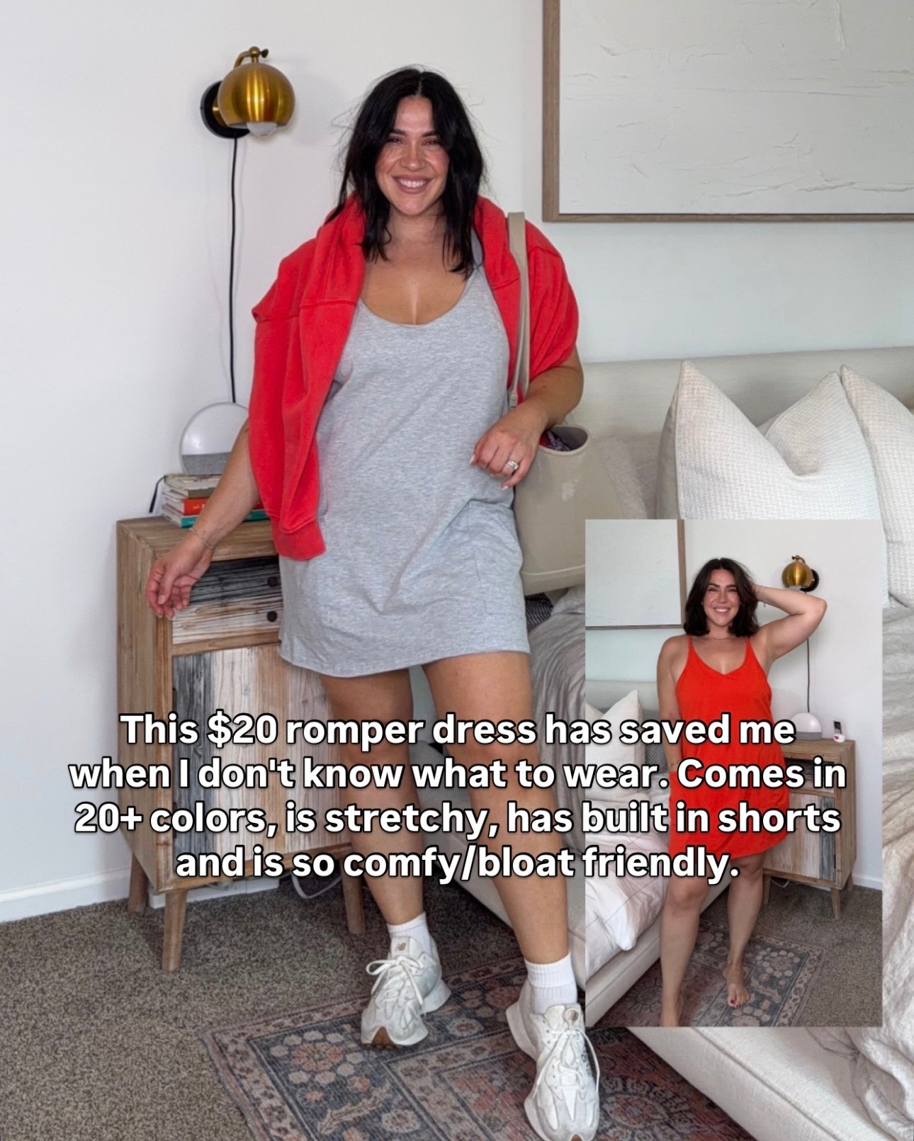 A mom must have! This romper has built in tank underneath and is perfect for sports games, running errands, etc. so comfy & bloat friendly plus comes in tons of colors!

#LTKSeasonal #LTKMidsize #LTKootd
