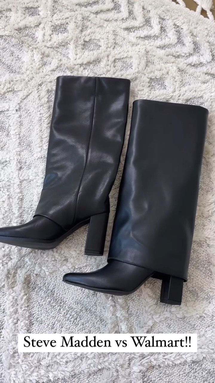 Steve Madden vs Walmart black boots 

#LTKShoeCrush #LTKVideo