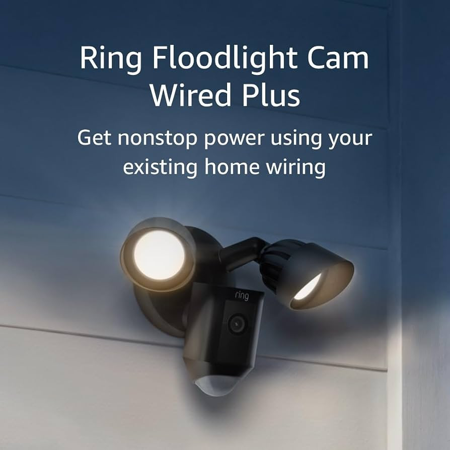 Ring Floodlight Cam Wired Plus (newest model), Home or business security, day or night in 1080p H... | Amazon (US)