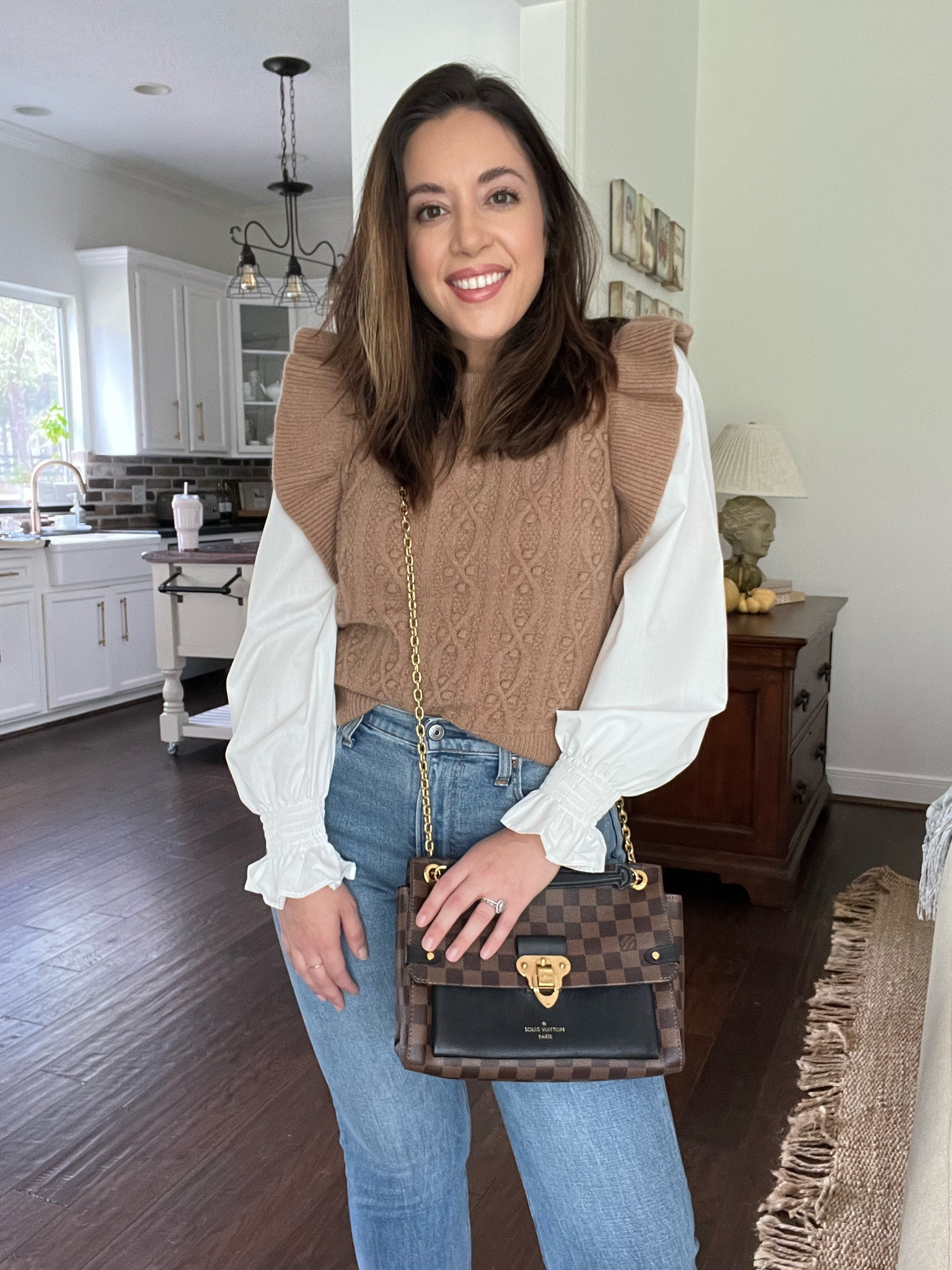 The cutest fall top! I love this knit top with white sleeves an all in one piece with so much detail in every inch! 

#LTKSeasonal #LTKHoliday