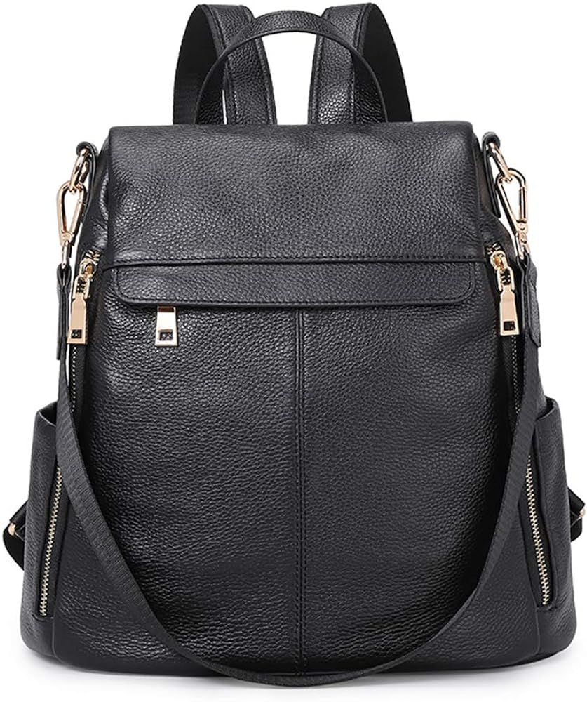 Kattee Women's Anti-Theft Backpack Purse Genuine Leather Shoulder Bag Fashion Ladies Satchel Bags... | Amazon (US)