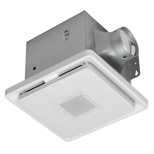 Homewerks  1.5-Sone 110-CFM White Decorative Lighted Bluetooth Compatibility Bathroom Fan | Lowe's