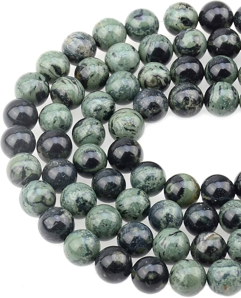 LPBeads 100PCS 8mm Natural Kambaba Beads Gemstone Round Loose Beads for Jewelry Making with Cryst... | Amazon (US)