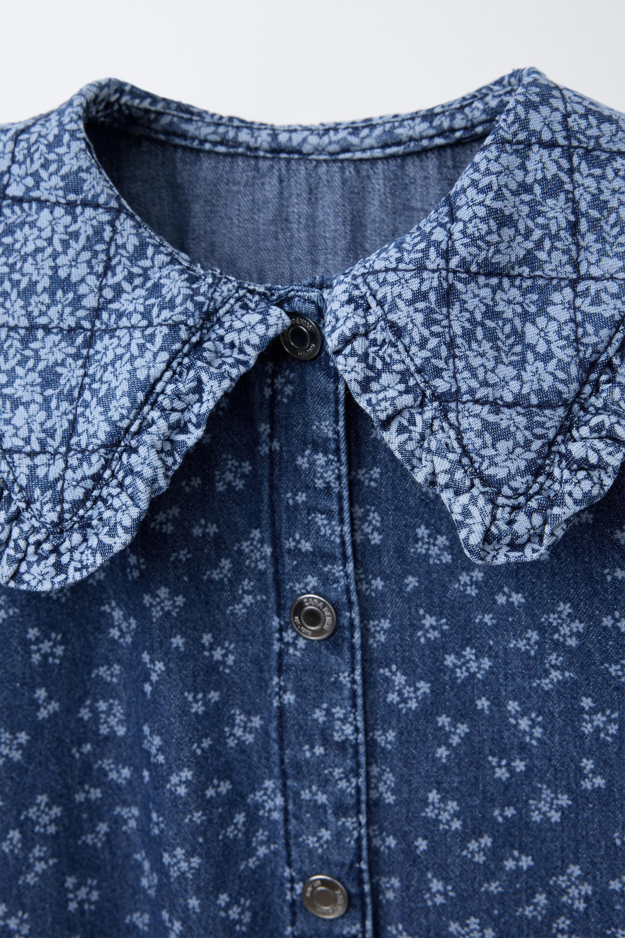 FLORAL DENIM DRESS | Zara UK