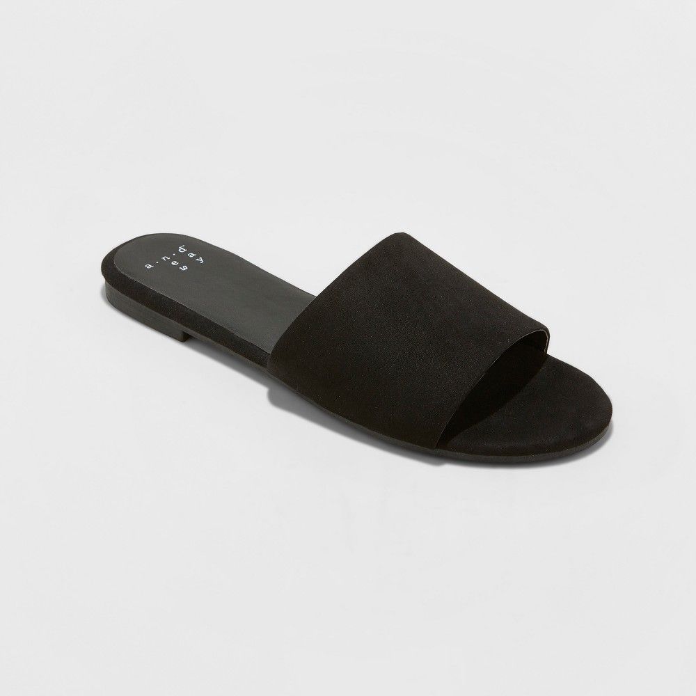 Women's Jozie Slide Sandal - A New Day Black 12 | Target