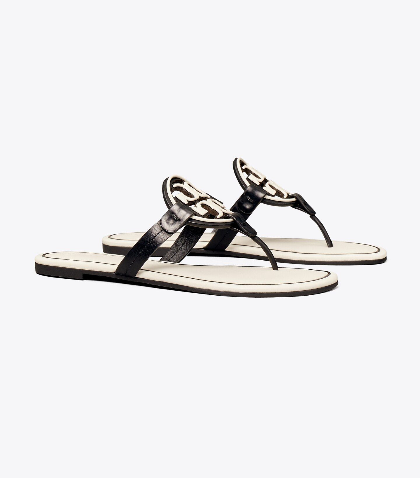 Miller Metal-Logo Sandal, Leather | Tory Burch (US)