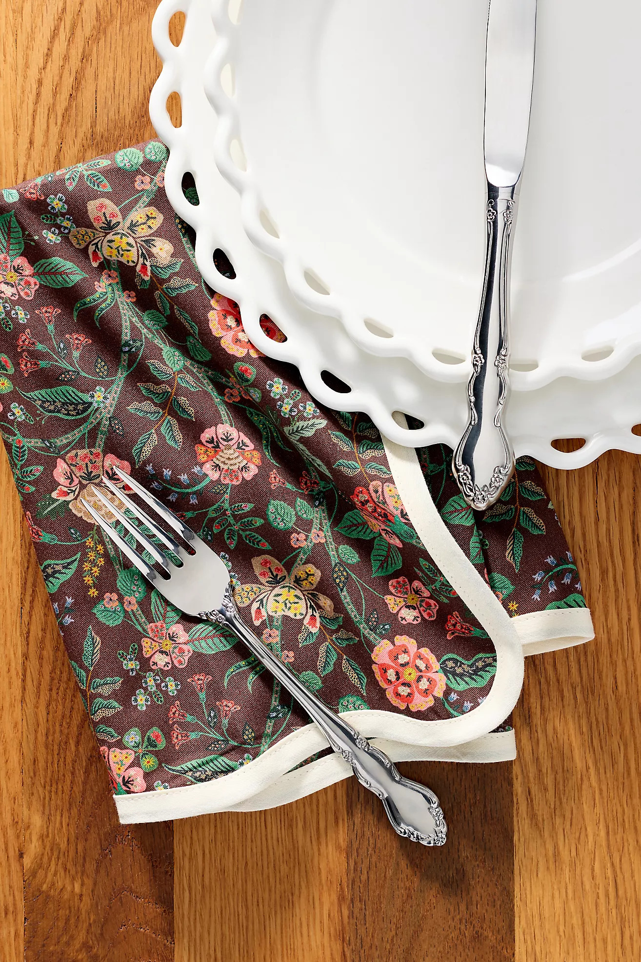 Rifle Paper Co. Gracie Cotton Napkins, Set of 4 | Anthropologie (US)