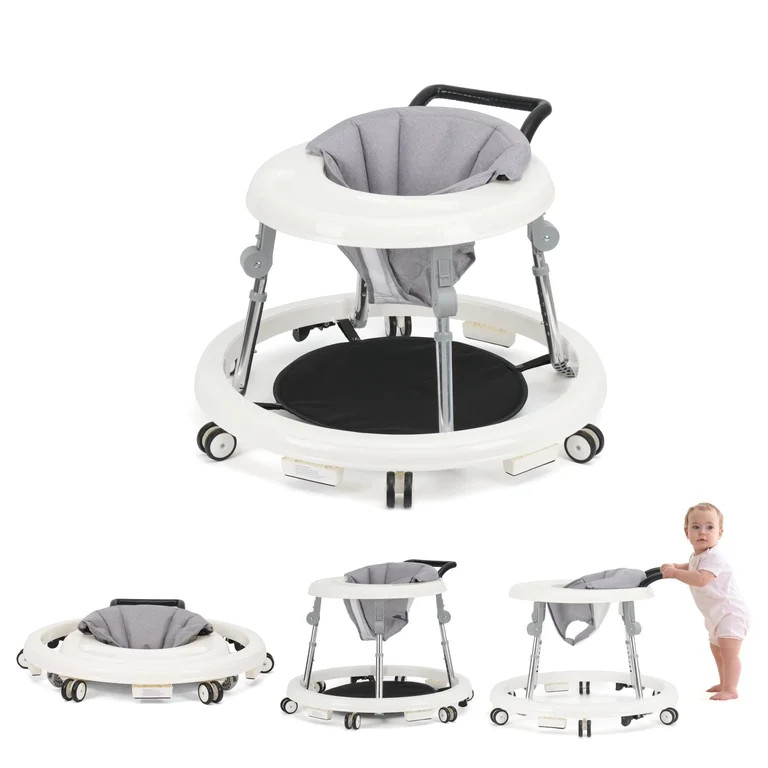 Baby Walker, Portable/Foldable/9 Adjustable Heights/With Wheels/Anti-Rolling, For Babies 6-12 Mon... | Walmart (US)