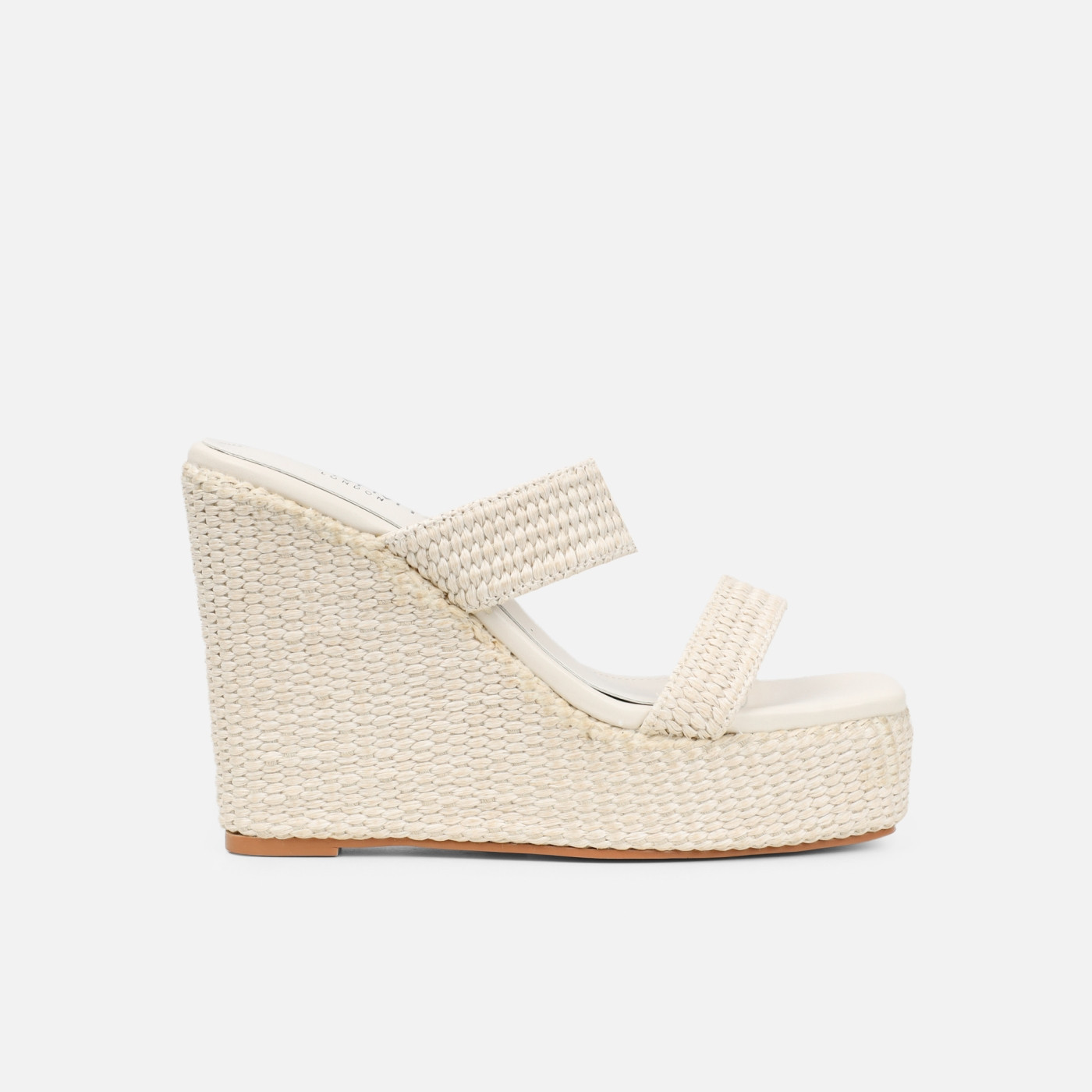 Neena Beige Raffia Wedge Sandals | Simmi Shoes
