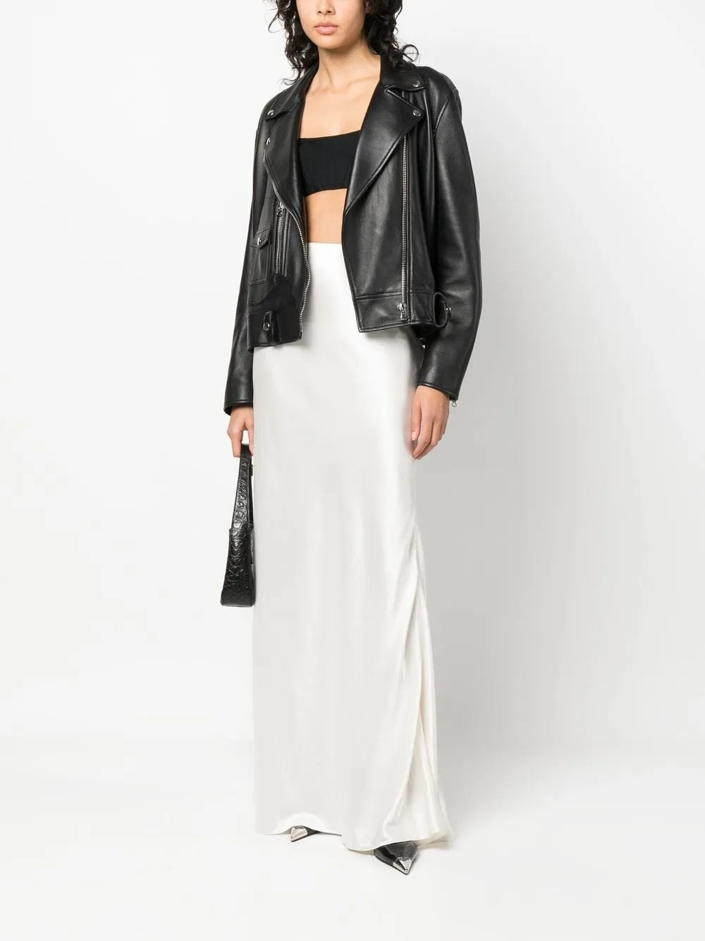 Saint Laurent Long Silk Skirt - Farfetch | Farfetch Global