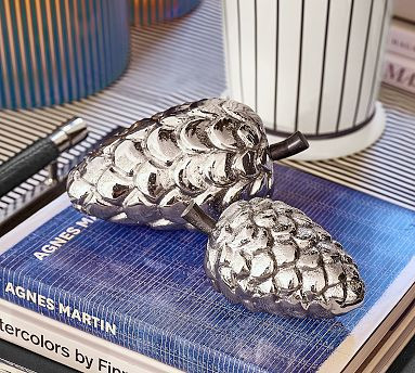 Brandon Maxwell Silver Pinyon Pinecone - Set of 2 | Pottery Barn (US)