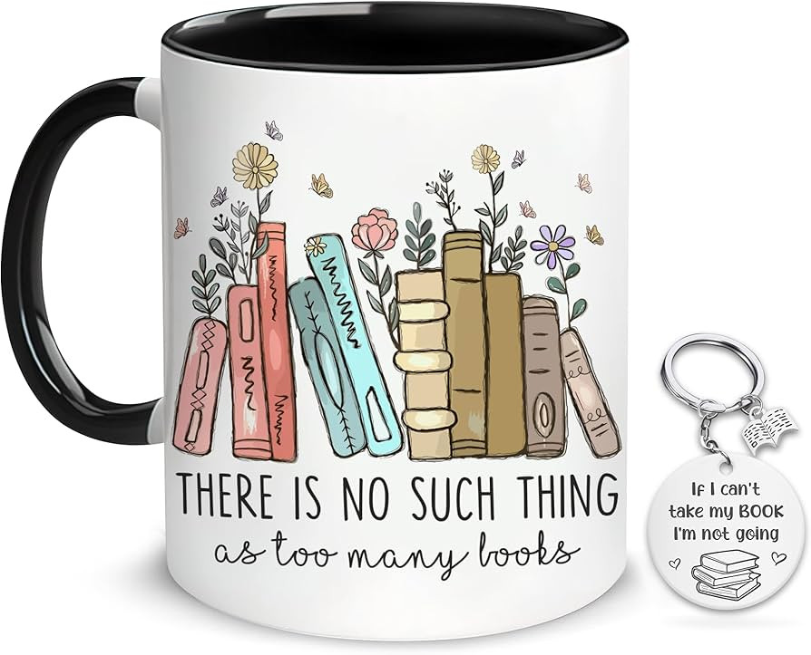 Hyturtle Book Lover Coffee Mug 11oz - There Is No Such Thing - Gifts For Book Lover On Christmas,... | Amazon (US)