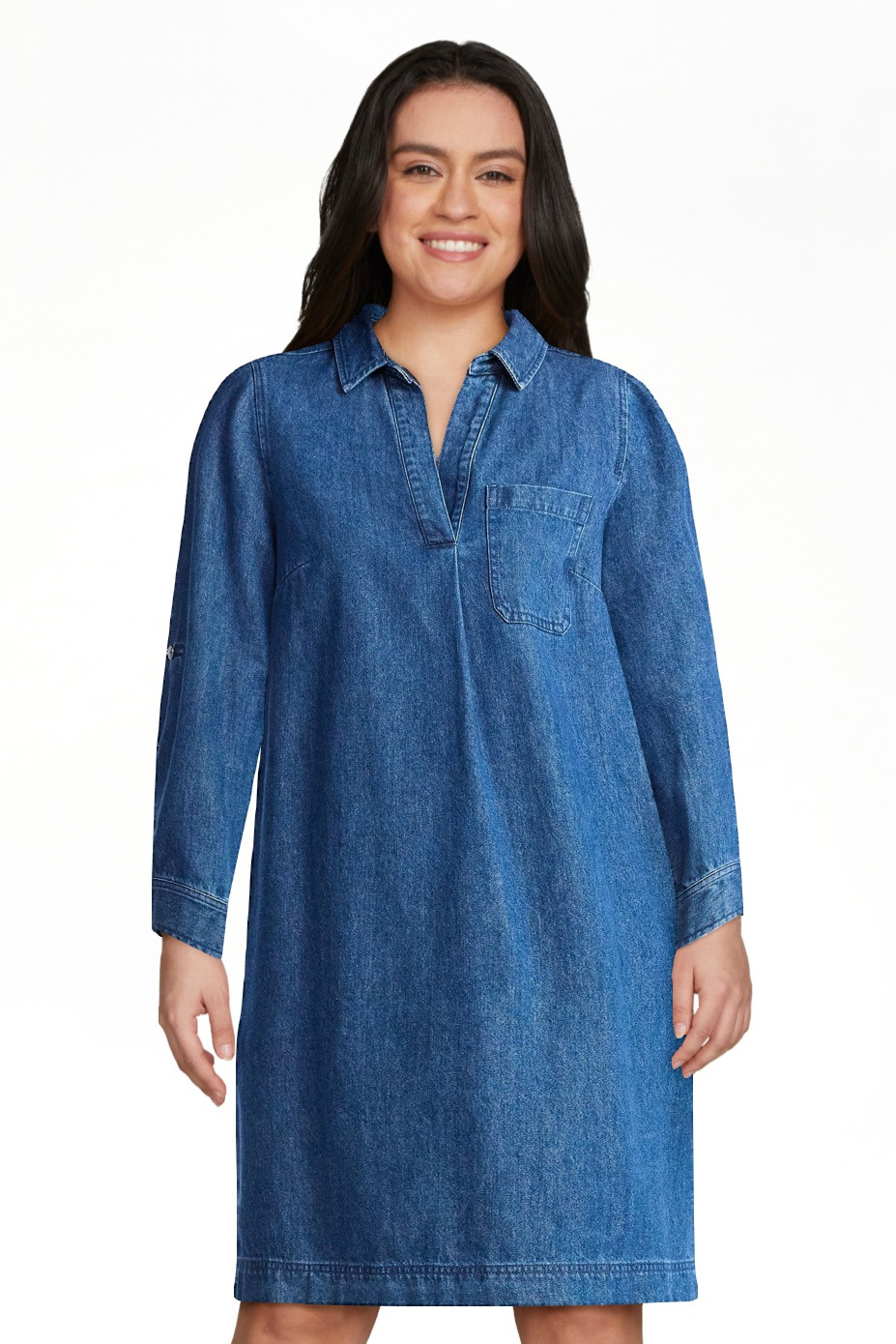 Time and Tru Women's Denim Shirt Dress, XS-XXXL | Walmart (US)