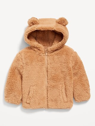 Sherpa Critter Zip-Front Hooded Jacket for Baby | Old Navy (US)