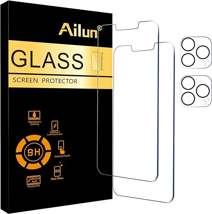Ailun 2 Pack Screen Protector Compatible for iPhone 13 Pro Max [6.7 inch] Display 2021 with 2 Pac... | Amazon (US)
