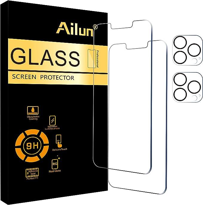 Ailun 2 Pack Screen Protector for iPhone 13 Pro Max [6.7 inch] Display 2021 with 2 Pack Tempered ... | Amazon (US)