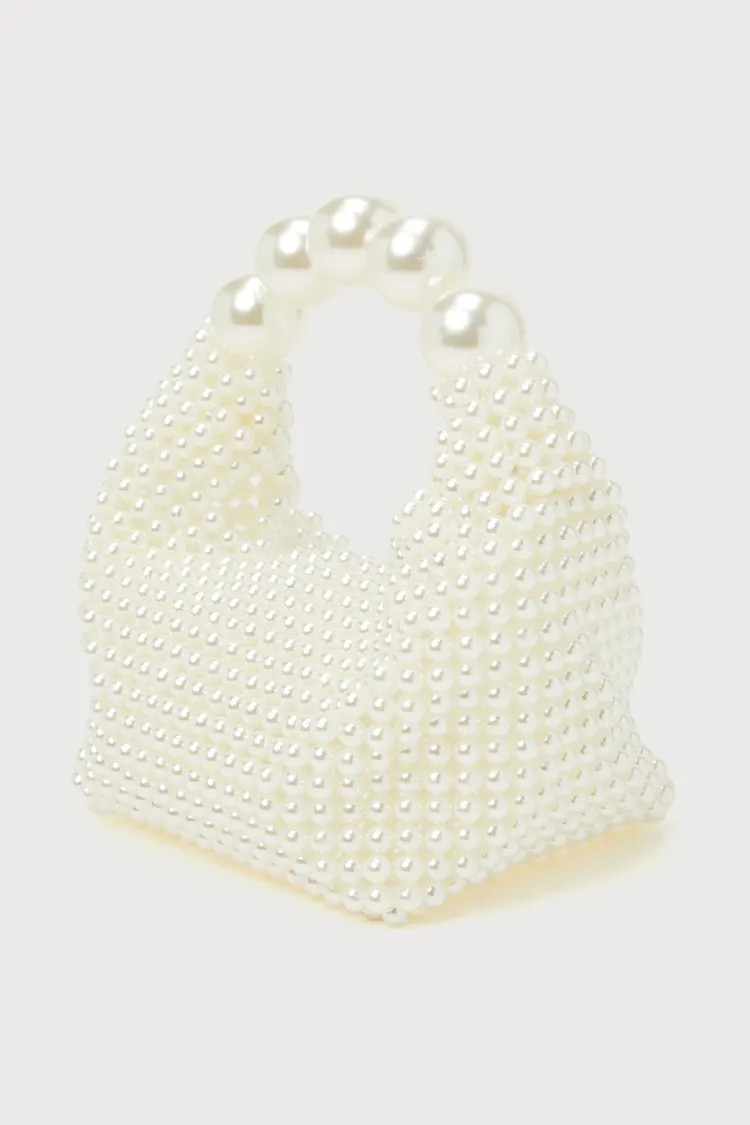Upgraded Glam White Pearl Handbag | Lulus