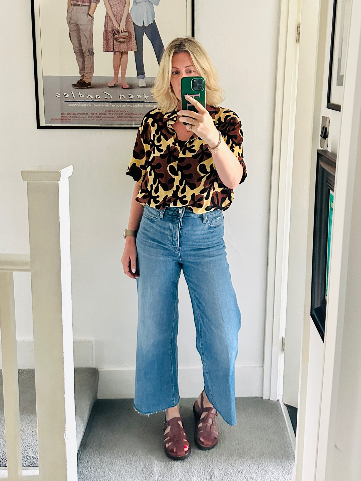 Favourite Paige jeans. Matteau silk shirt, fisherman sandals from Grenson. 

#LTKeurope #LTKstyletip #LTKFind