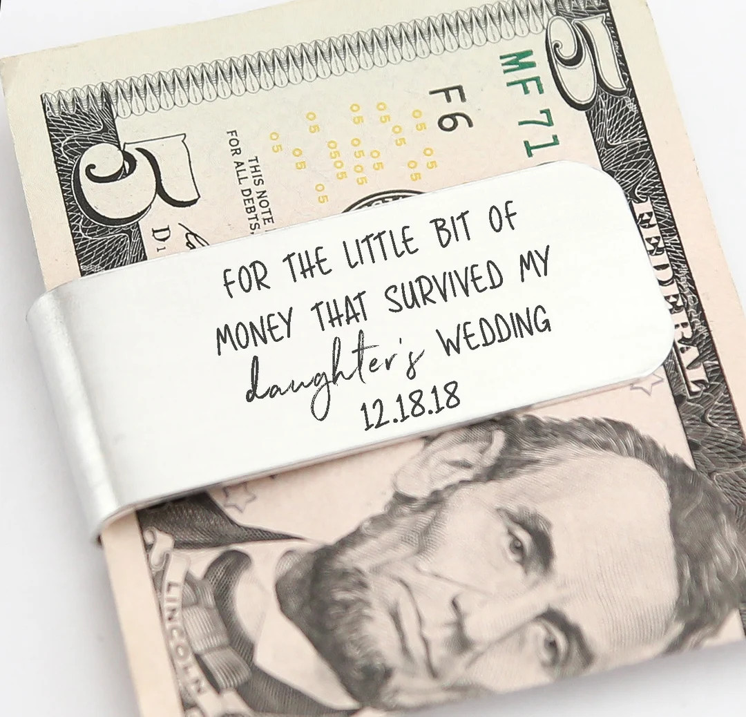 Father of the Bride Gift - Personalized Money Clip - Father Gift from daughter - Dad Gift on Wedd... | Etsy (US)
