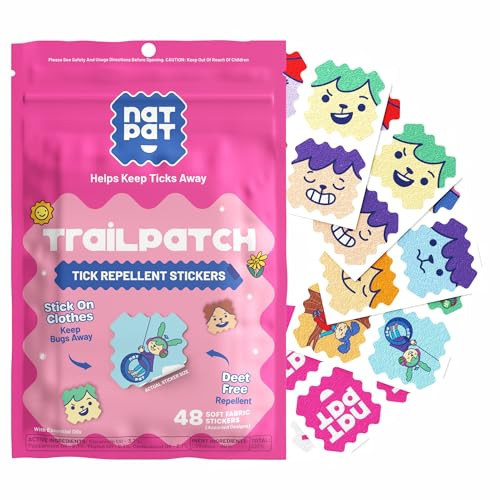 NATPAT TrailPatch Tick Repellent Stickers for Kids - All Natural Chemical Free Outdoor Bug Patch for Toddlers, Kids (48 Pack) | Amazon (US)