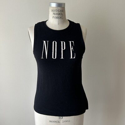 Women's Black "NOPE" Modern Lux Tank Top Xs  | eBay | eBay US