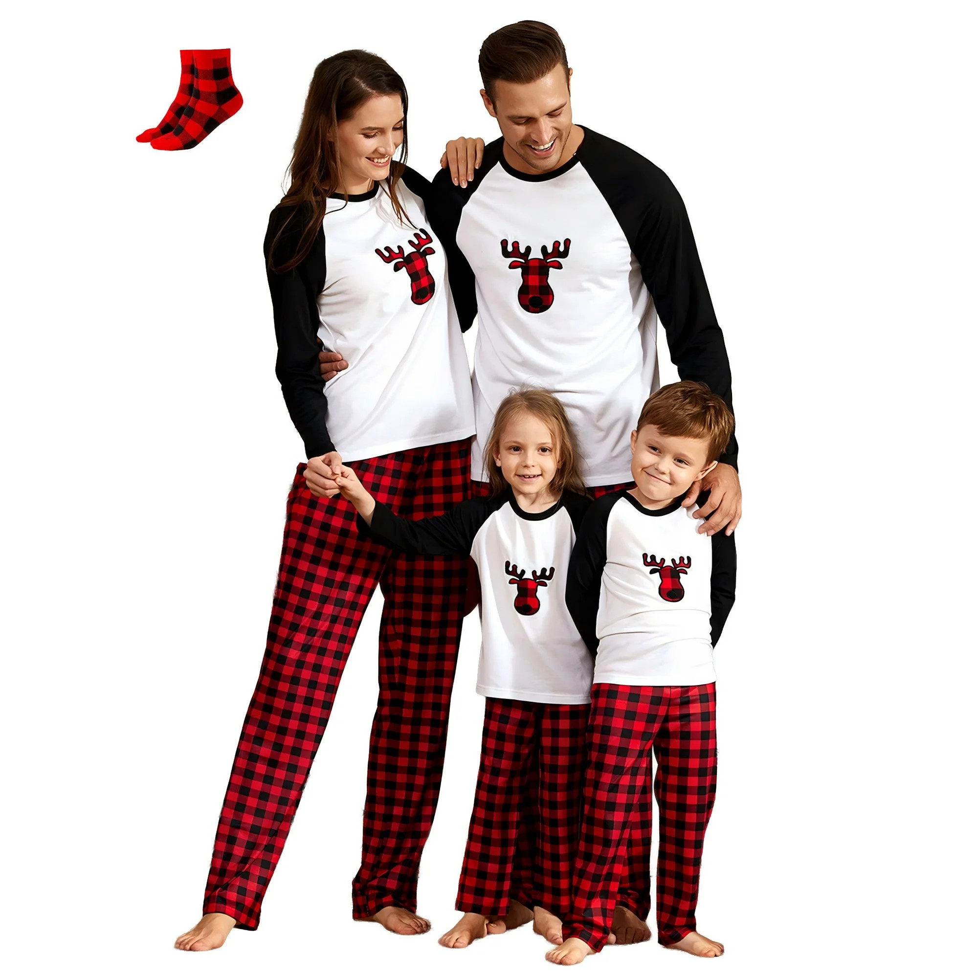 PatPat Christmas Pajamas Family Matching 2 Piece Pjs Sets for Kids Girls Boys Deer Long Sleeve To... | Walmart (US)