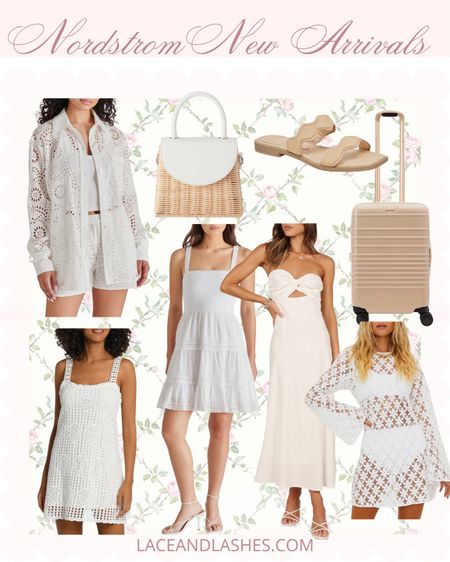 Nordstrom new arrivals!
Vacation outfit 
Crochet cover up 
Luggage 
Summer outfit 
White dress 

#LTKFindsUnder50 #LTKSeasonal #LTKFindsUnder100