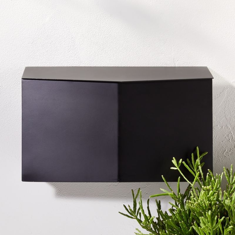 Bow Angled Black Modern Wall-Mounted Mailbox + Reviews | CB2 | CB2