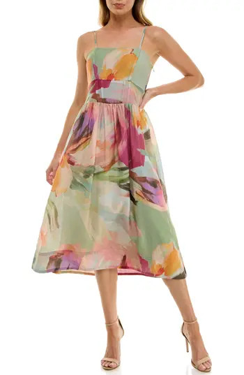 Socialite Cami Seamed Maxi Sundress in Sage/Pink at Nordstrom Rack, Size X-Large | Nordstrom Rack