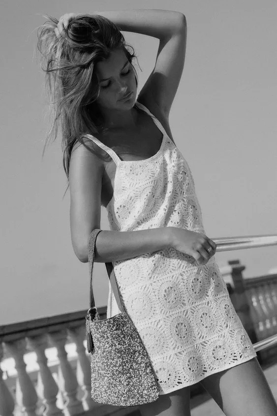 CROCHET SHORT DRESS | Zara US
