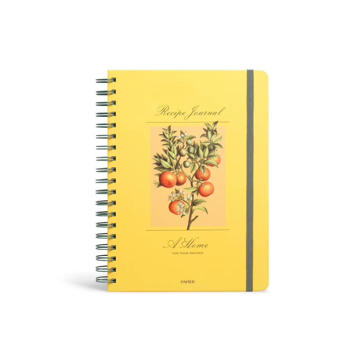 Papier 150pg Recipe Journal 9.84"x7.48" Orange Tree: Guided Spiral Notebook for Recipes, Hard Cov... | Target
