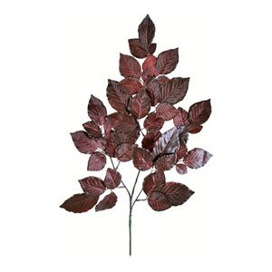 Vickerman 21" Plastic Artificial Leaf Spray in Purple (Set of 6) | Homesquare