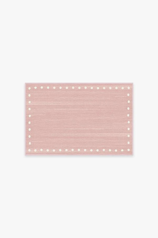Dot Border Pink Rug | Ruggable US | Ruggable