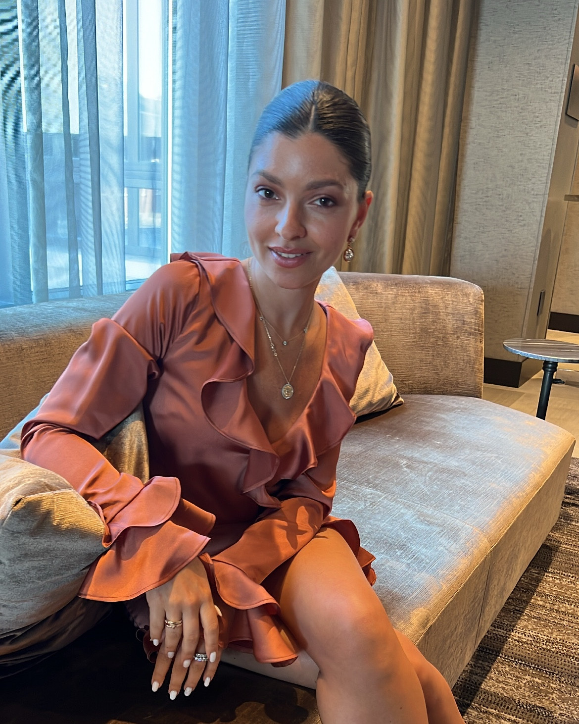 Wearing the Majorelle Nelly Mini Dress in this most beautiful terracotta brown color. 

I’m 5’1” wearing the xxs size 

#petitefashion #petitestyle 

#LTKPetite #LTKSpringSale #LTKParties