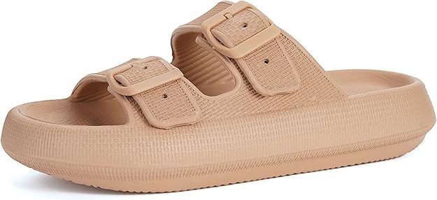 BRONAX Cloud Slides for Women and Men | Shower Pillow Slippers | Adjustable Double Buckle Cushion... | Amazon (US)