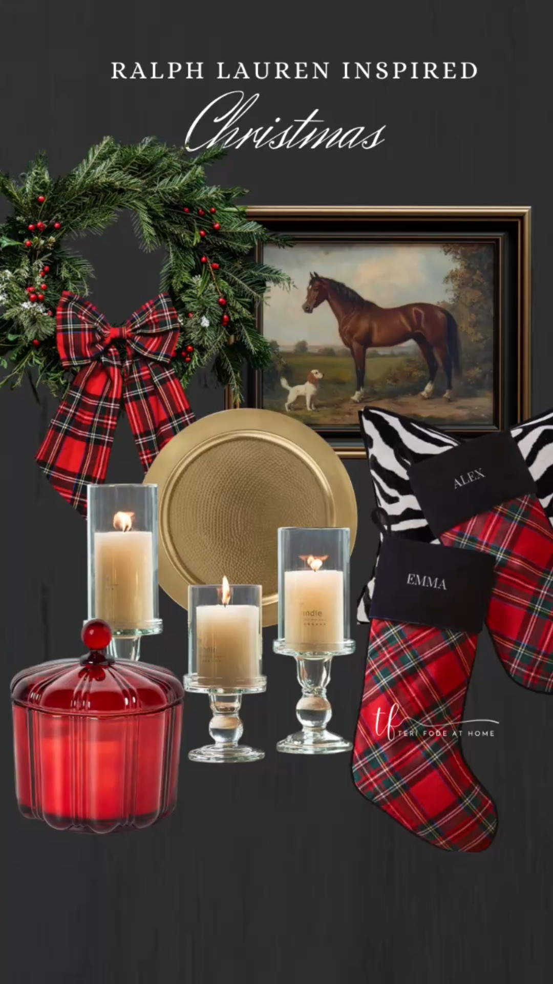 A Ralph Lauren Christmas! Check out my RL category. Plaid pillows, plaid table cloths, hurricane candles

#LTKSeasonal #LTKHome #LTKHoliday
