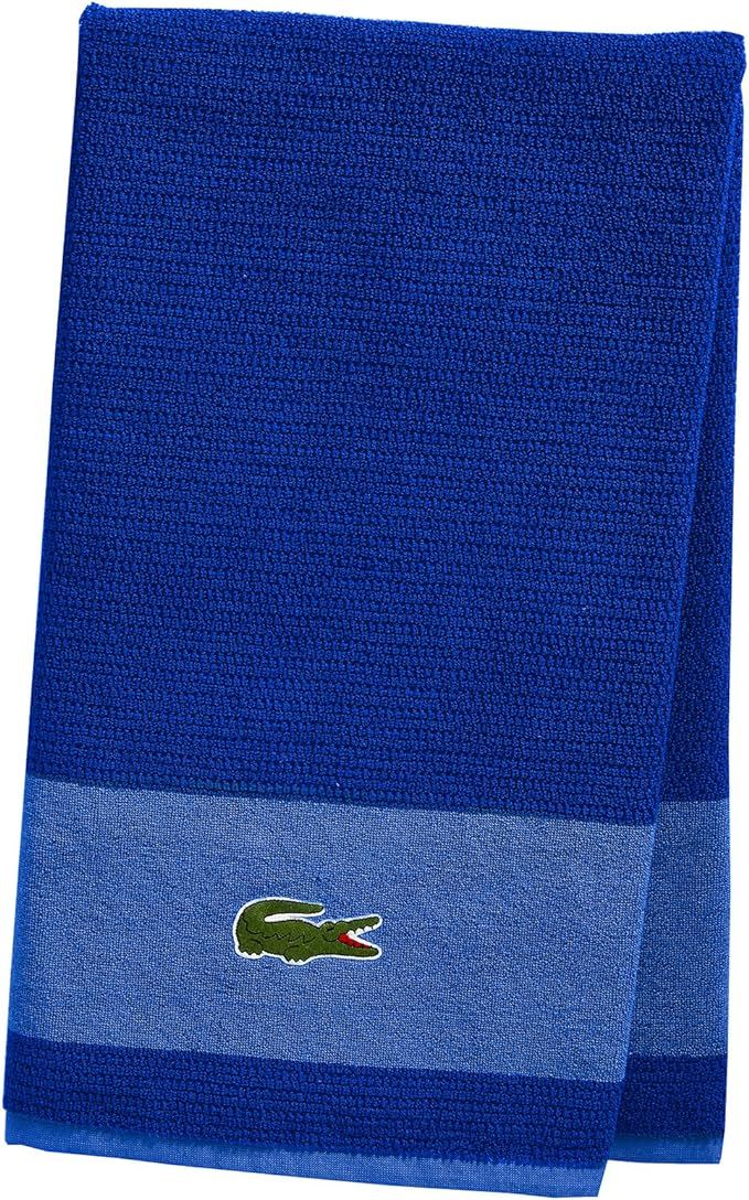 Lacoste Match Bath Towel, 100% Cotton, 600 GSM, 30"x52", Surf Blue | Amazon (CA)