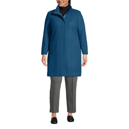 Women's Plus Size Insulated Wool Coat | Lands' End (US)