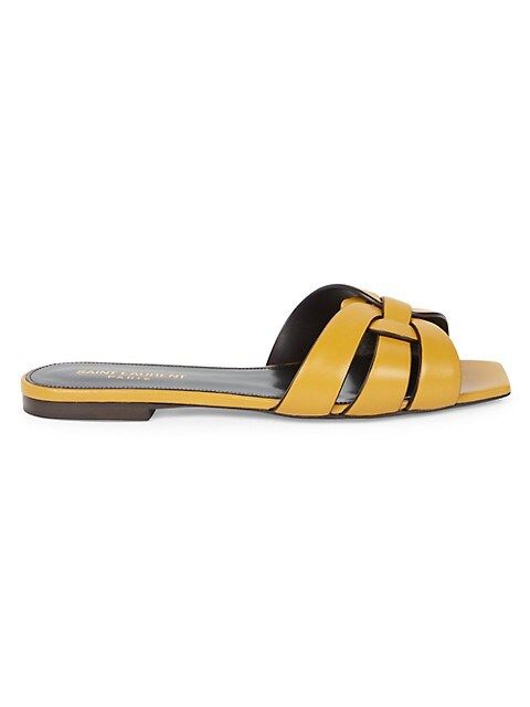 Nu Pieds Leather Slide Sandals | Saks Fifth Avenue
