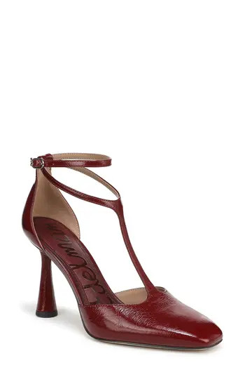 Sam Edelman Everett Ankle Strap Pump in Cabernet Red at Nordstrom Rack, Size 7.5 | Nordstrom Rack