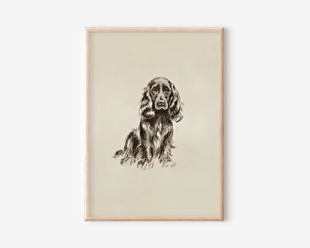 Vintage Dog Sketch Print | Downloadable Prints | PRINTABLE Wall Art | Digital Artwork | Digital D... | Etsy (US)