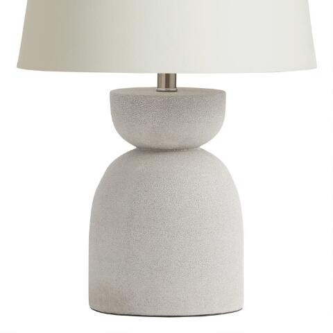 Textured Gray Ceramic Clara Table Lamp Base | World Market