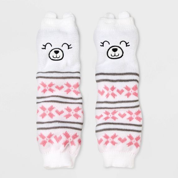 Girls' Bear Leg Warmers - Cat & Jack™ White One Size | Target