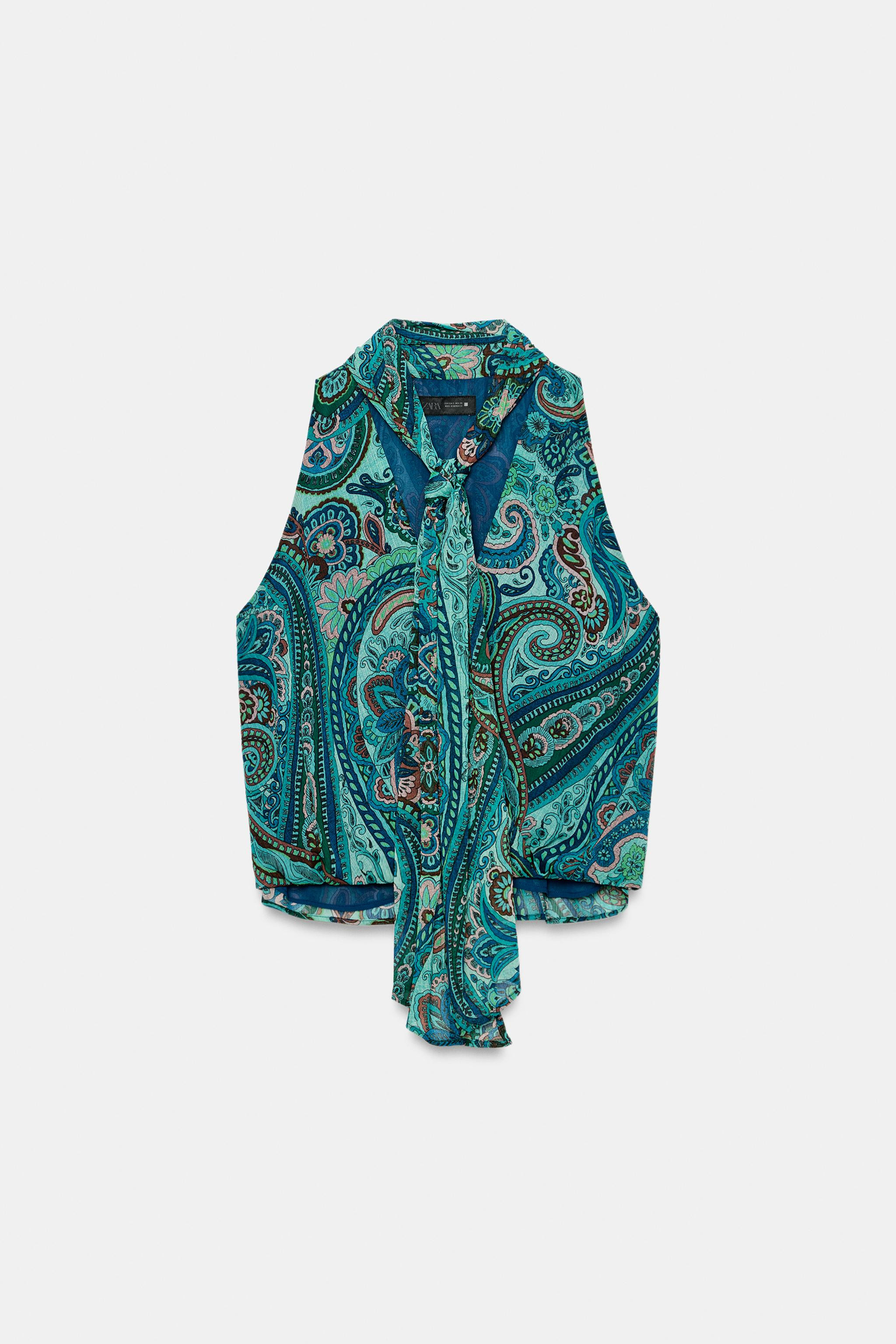 BOW PRINT TOP | Zara US