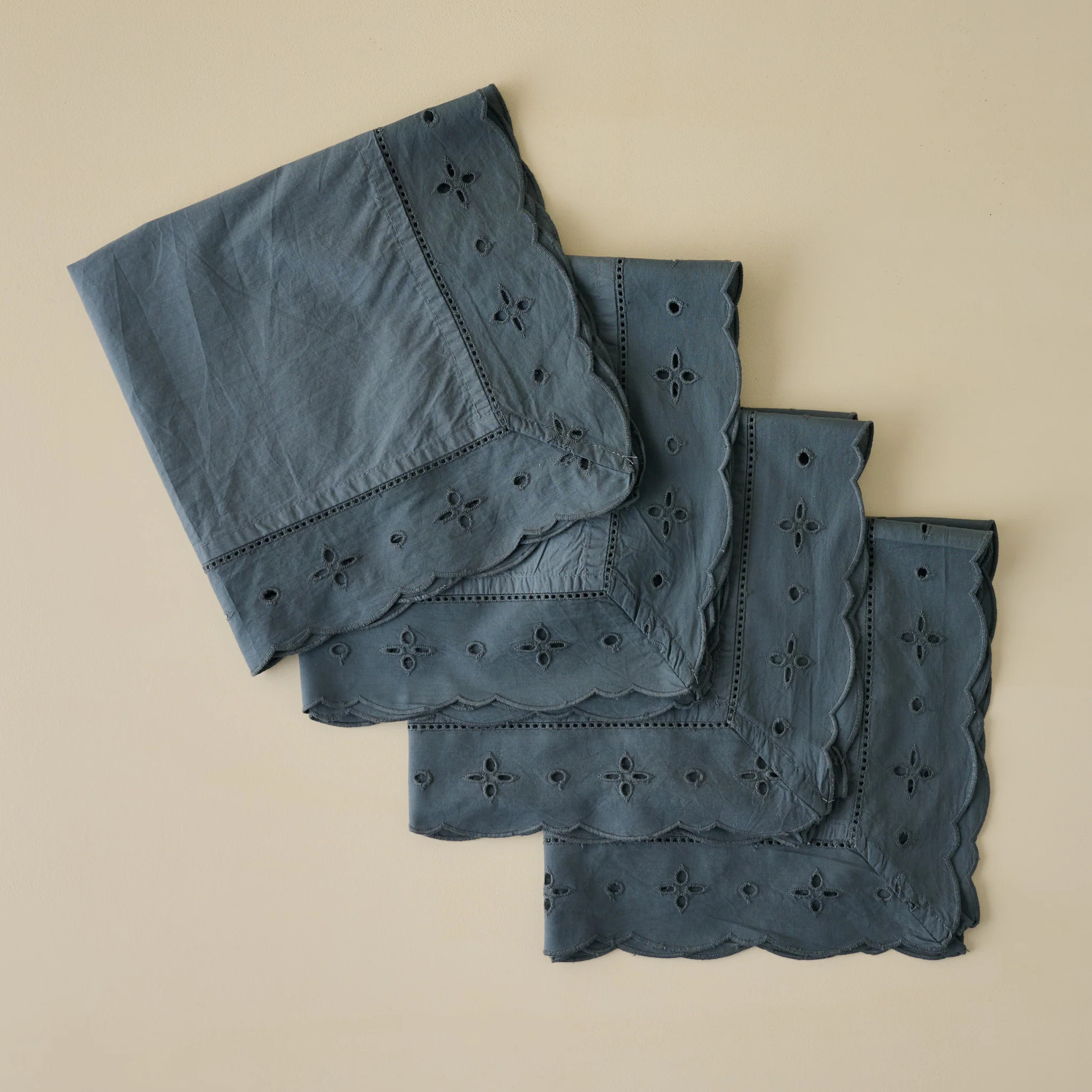 Blue Eyelet Border Napkin Set of Four | Magnolia