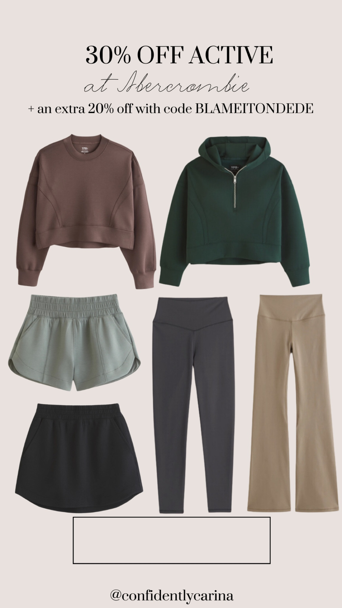 30% off active at Abercrombie + an extra 20% off with code BLAMEITONDEDE 🩷 

#LTKfindsunder50 #LTKfitness #LTKsalealert