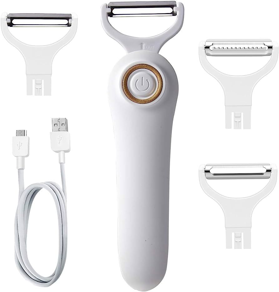 Electric Potato Peeler, Handheld Electric Vegetables and Fruit Peeler 3-in-1 Pro Set, USB Recharg... | Amazon (US)
