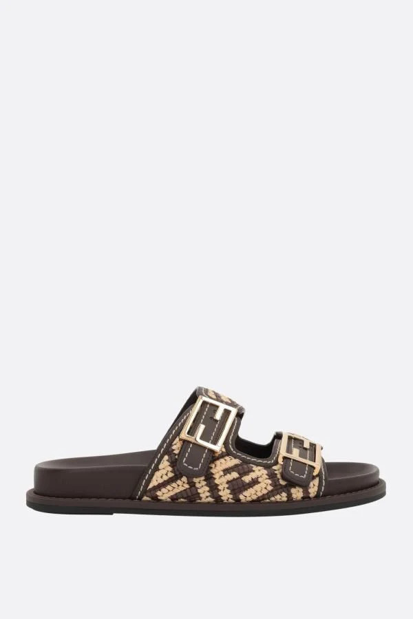 Women's Fendi Feel Slide in Gianduinat | Size 36 | 8X8326ABN5 | LOZURI