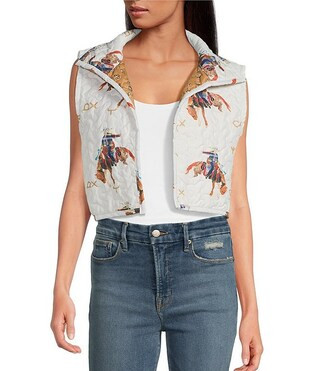 Ida Mae Home Cowgirl Western Quilted Cropped Vest | Dillard's | Dillard's
