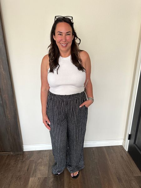 #walmartpartner Here’s a great linen pants from @walmart! You can wear it with heels or flats! I’m a size 14 and I’m wearing a large in these pants and an XL in this top #walmartfashion @walmartfashion

#LTKfindsunder50 #LTKSeasonal #LTKstyletip